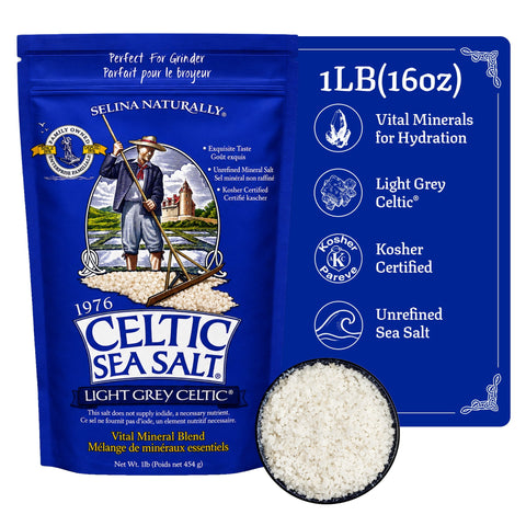 Celtic Sea Salt Light Grey Sea Salt Resealable Bag Kosher Certified 1 lb